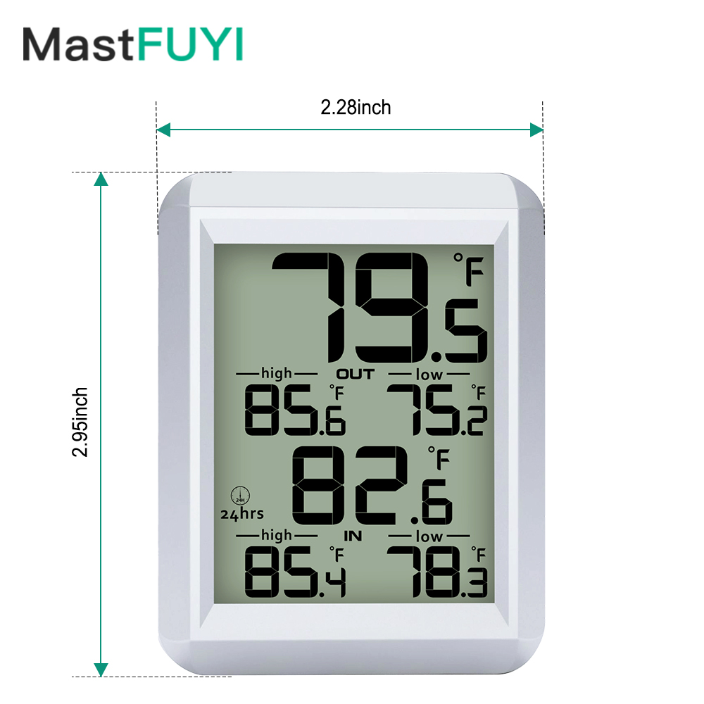 Wireless Weather Station Indoor Outdoor - MASTFUYI Digital Thermometer Indoor Outdoor -