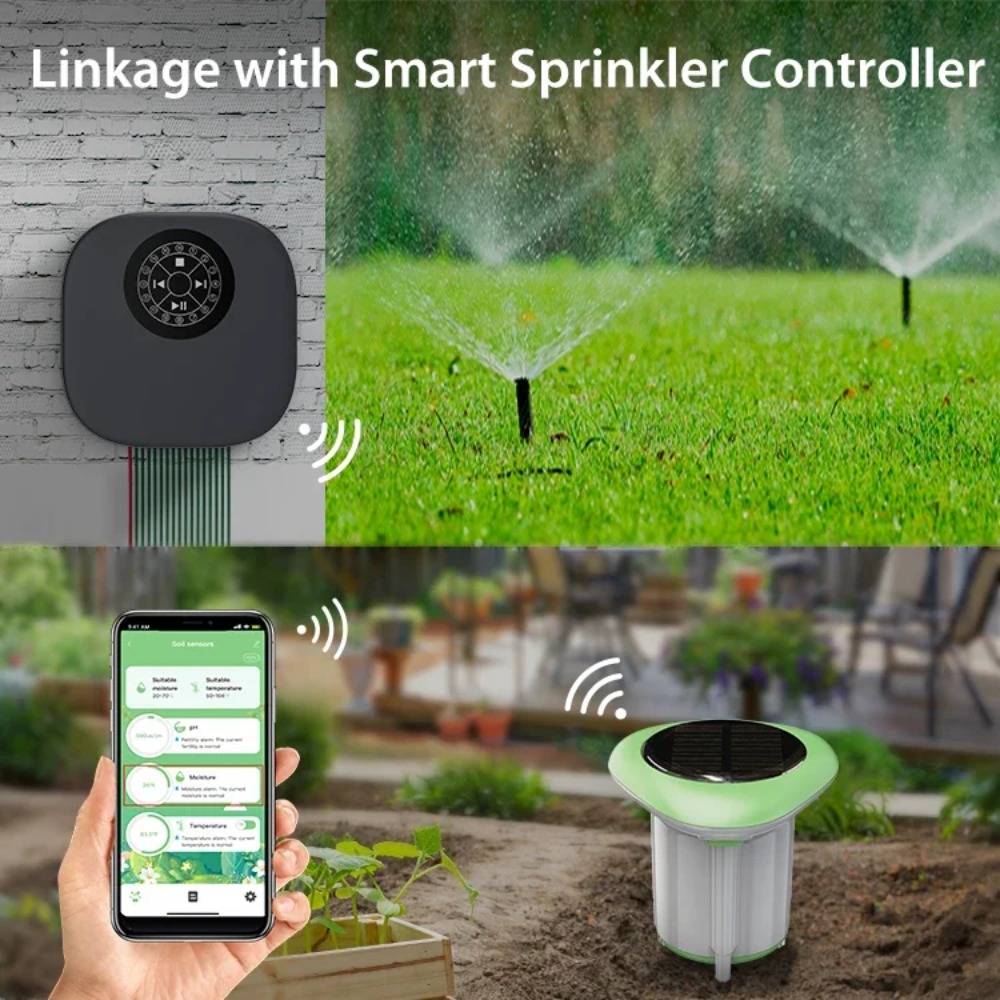 Wifi Soil Moisture Sensor Garden App - Smart Garden Plant Monitor Tool WiFi