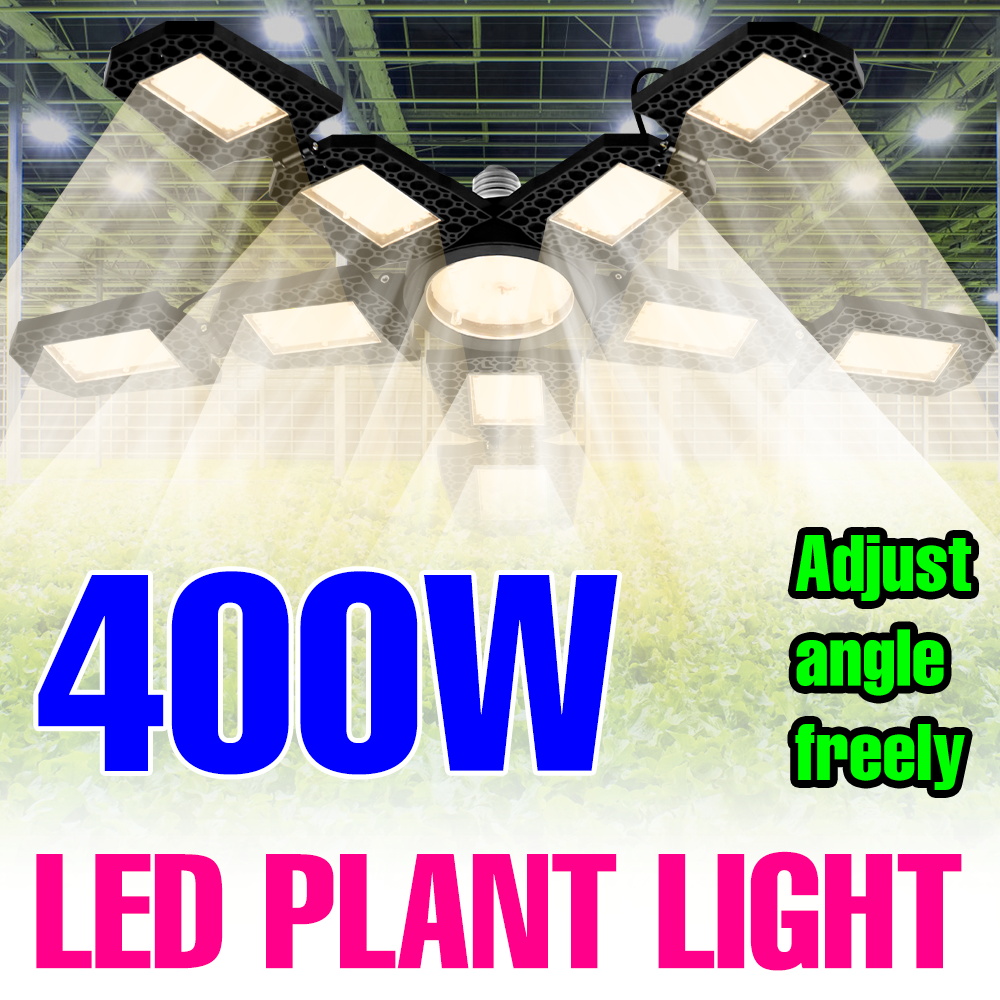 Plant Grow Light Full Spectrum Clip On - 400W Deformable LED Plant Grow Light