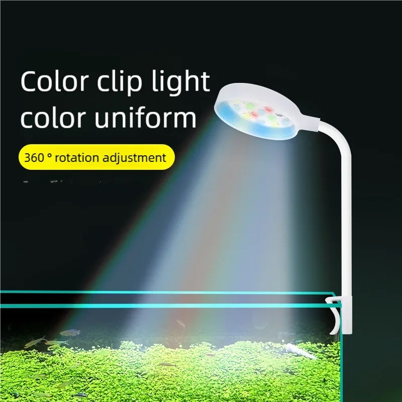 Plant Grow Light Full Spectrum Clip On - 3W LED Clip-On Aquarium Light Full