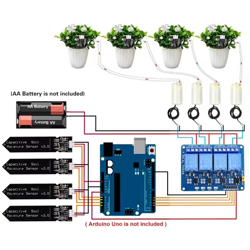 Soil Moisture Sensor Relay Module Arduino - 16PCS/set Automatic Irrigation Module DIY Kit