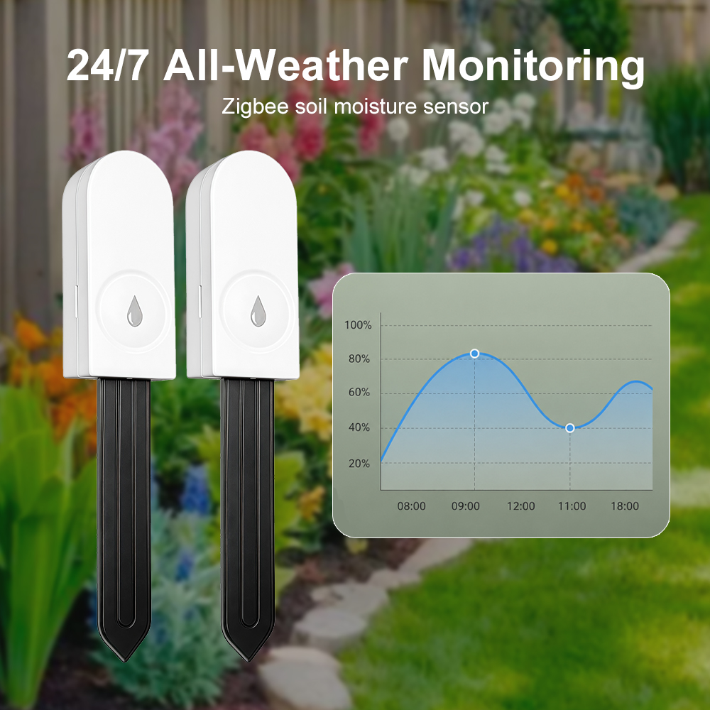 Tuya Zigbee Soil Moisture Temperature Sensor - Zigbee Temperature Humidity Moisture Detector Smart