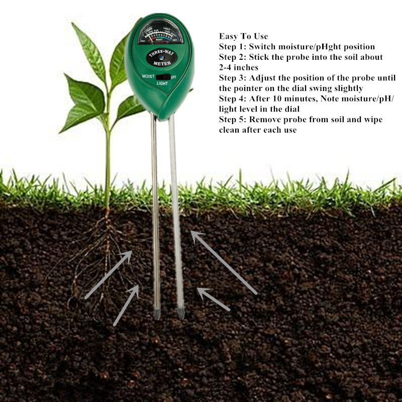Handheld Soil Tester Function  - Soil Ph Meter 3 In 1 Moisture Sunlight 评论和价格