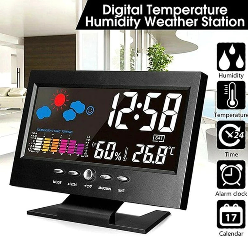 Digital LED Weather Station Te - Wireless Weather Station Indoor Outdoor 评论和价格