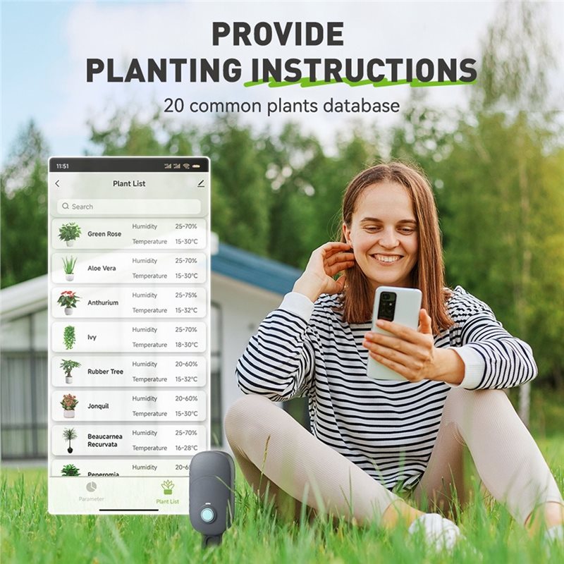 AB46-Smart For Planting, Garde - Smart Plant Sensor Soil Moisture Meter 评论和价格