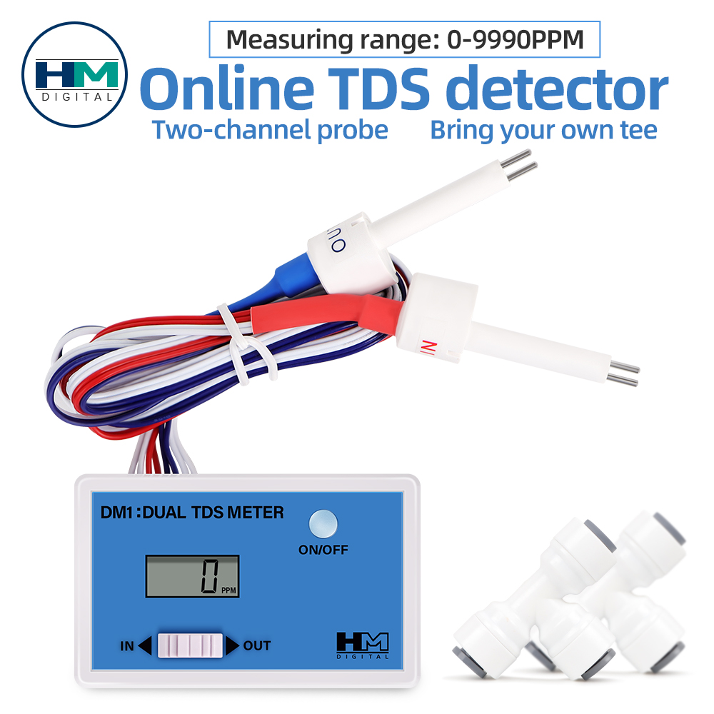 HM Dual Probe Water TDS Meter  - Hydroponic Ec Tds Conductivity Meter Probe 评论和价格