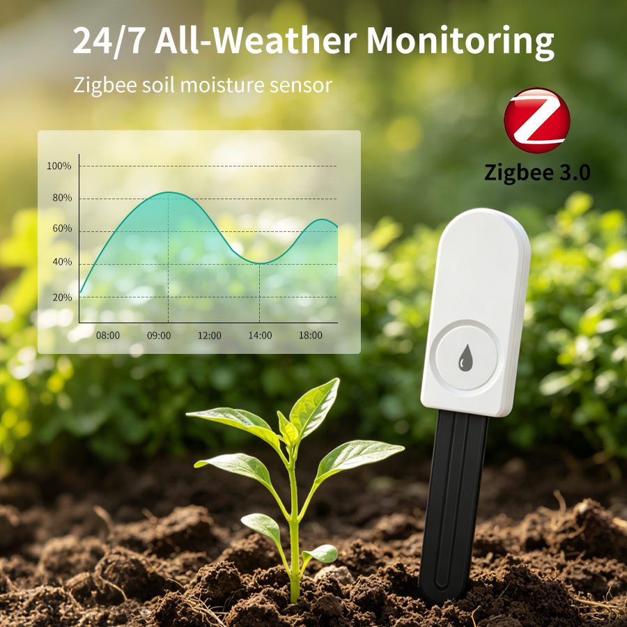 Smart ZigBee Soil Moisture Sen - Tuya Zigbee Soil Moisture Temperature Sensor 评论和价格