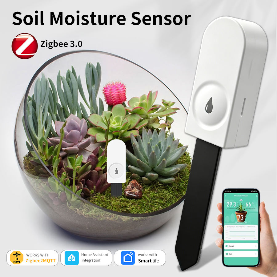 Smart ZigBee Soil Moisture Sen - Tuya Zigbee Soil Moisture Temperature Sensor 评论和价格