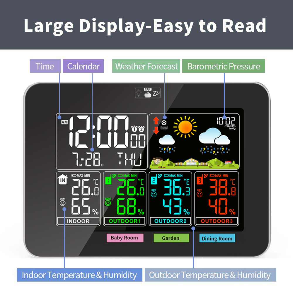 Weather Stations Wireless Indo - Wireless Weather Station Indoor Outdoor 评论和价格