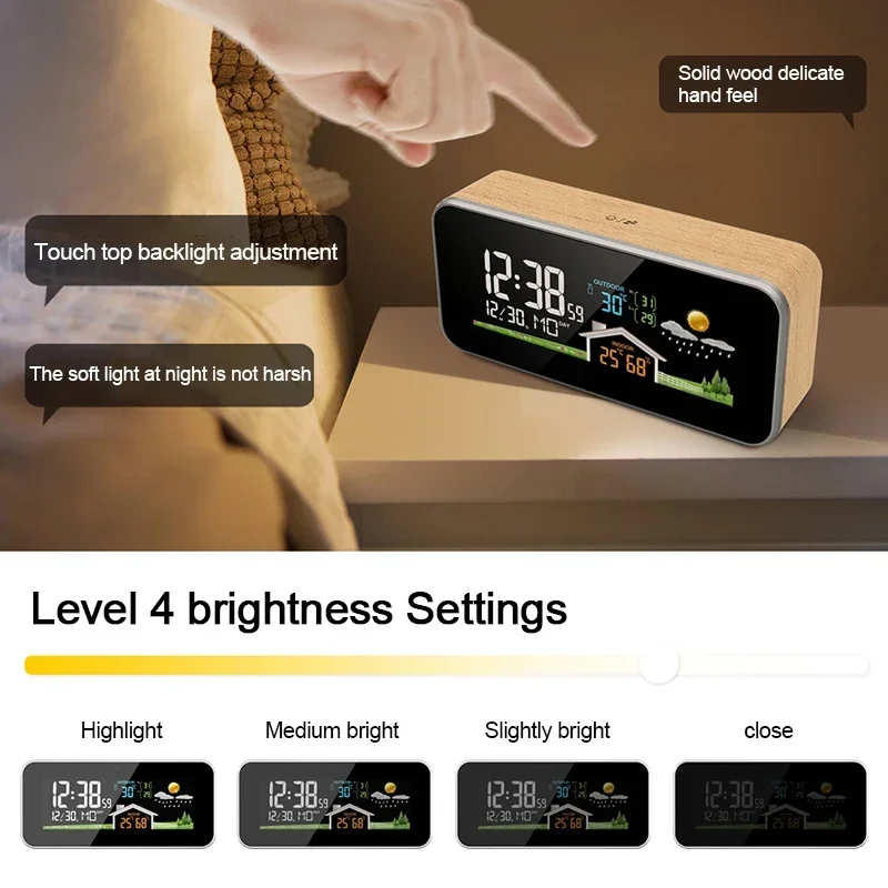 Wooden Wireless Weather Statio - Wireless Weather Station Indoor Outdoor 评论和价格